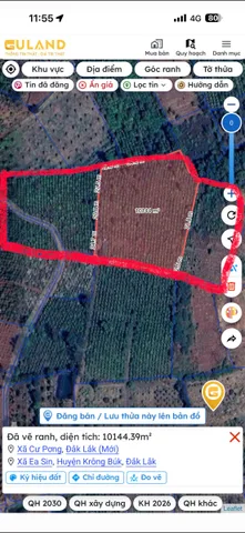 Bán Đất 22000m2 giá 4.84 tỷ tại Xã Ea Sin Huyện Krông Búk Đắk Lắk