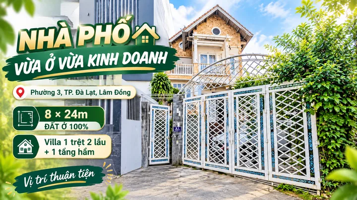 Bán nhà tại trung tâm thành phố Đà Lạt, tỉnh Lâm Đồng