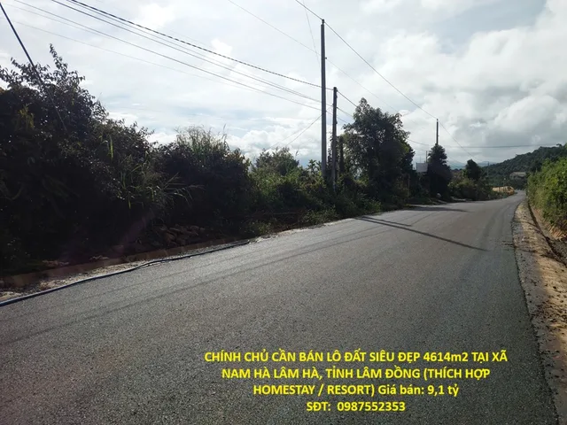 CHÍNH CHỦ CẦN BÁN LÔ ĐẤT SIÊU ĐẸP 4614m2 TẠI XÃ NAM HÀ LÂM HÀ, TỈNH LÂM ĐỒNG (THÍCH HỢP HOMESTAY / RESORT)