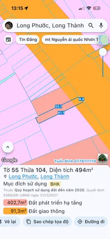 Bán Đất 2500m2 có sẵn 100 m2 thổ cư giá 35 tỷ tại Xã Long Phước Huyện Long Thành Đồng Nai