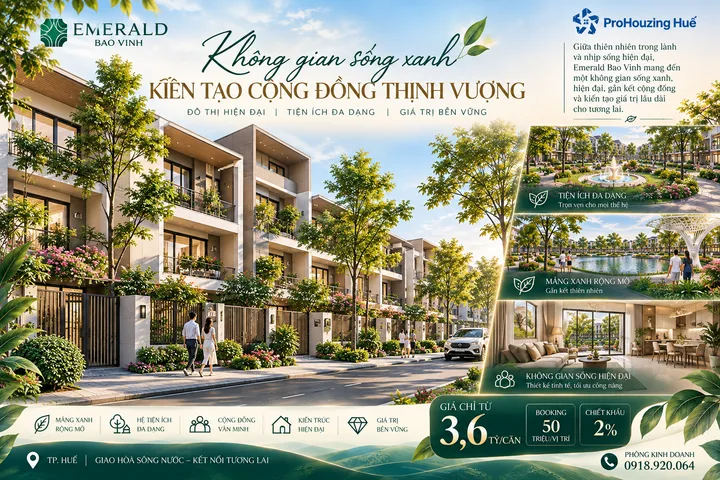 🌿 EMERALD BAO VINH – KHÔNG GIAN SỐNG XANH, KIẾN TẠO GIÁ TRỊ BỀN VỮNG