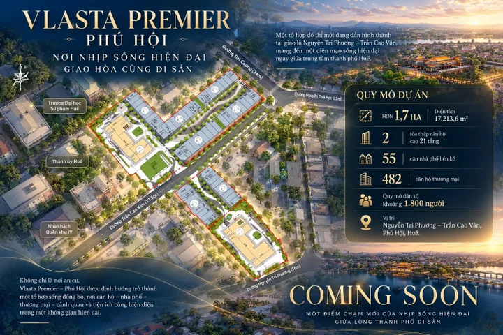 🏙️ VLASTA PREMIER – PHÚ HỘI 
NƠI NHỊP SỐNG HIỆN ĐẠI GIAO HÒA CÙNG DI SẢN