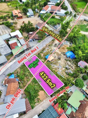 Bán Đất 433.6m2 có sẵn 235 m2 thổ cư giá 3.2 tỷ tại Đường Lạc Hòa 1 Xã Diên Lạc Huyện Diên Khánh Khánh Hòa