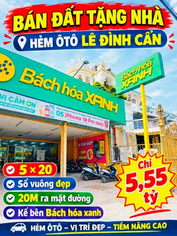 Chỉ 5.5Tỷ Có Ngay Nhà 105M2 Hẻm Nhựa Xe Hơi - Giáp Tỉnh Lộ 10 Khu Tên Lửa Bình Tân