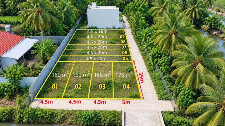 Bán Đất 179m2 có sẵn 160 m2 thổ cư giá 1.65 tỷ tại Đường 19/5, Xã Trung An Phường 10 Thành phố Mỹ Tho Tiền Giang