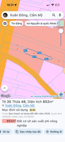 Bán Đất 2300m2 có sẵn 300 m2 thổ cư giá 4.5 tỷ tại Xã Xuân Đông Huyện Cẩm Mỹ Đồng Nai