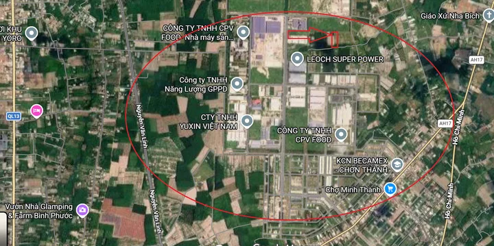 BÁN ĐẤT KHU CÔNG NGHIỆP BECAMEX 500M2 THỔ CƯ 120M2 GIÁ CHỈ 124 TRIỆU
