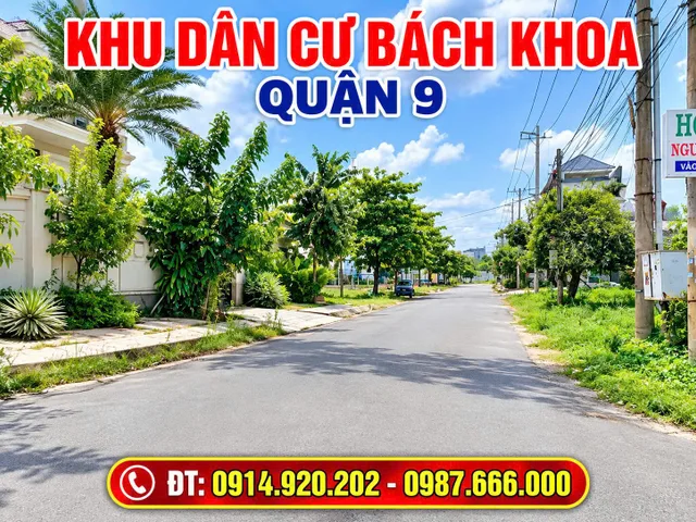 Bán đất nhà phố KDC Bách Khoa Quận 9 cũ, nền vị trí đẹp, sổ đỏ, LH 0914920202, thiện chí bán