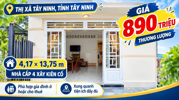 Căn nhà trung tâm phường 1, thị xã Tây Ninh, tỉnh Tây Ninh