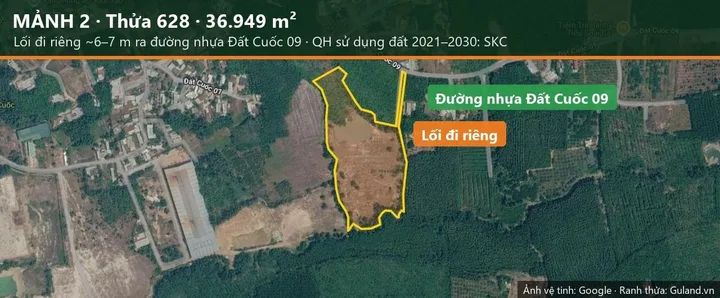 Bán đất quy hoạch SKC 3,69 ha, lối đi riêng ra đường nhựa Đất Cuốc 09, Bắc Tân Uyên