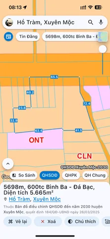 Góc 2 MT Bình Ba - Đá Bạc giá quá tốt , chỉ 2.3tr/m2