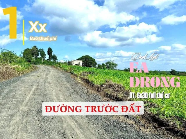 Bán Đất 180m2 có sẵn 180 m2 thổ cư giá 195 triệu tại Xã Ea Drông Thị xã Thị Xã Buôn Hồ Đắk Lắk