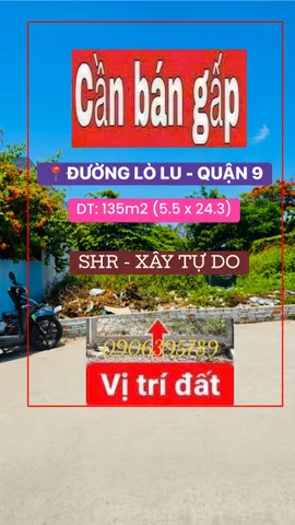 🆘 BÁN ĐẤT LÒ LU QUẬN 9 135M2 NGANG 5.5M NỞ HẬU HXH TRÁNH NHAU GIÁ 6 TỶ XÂY TỰ DO❗️