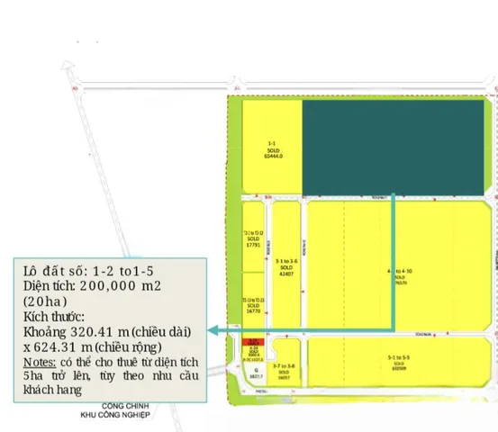 Chuyển nhượng đất KCN  20ha  Ngăn nhỏ 2ha, 3ha ,5ha giá 5.8 triệu/m2 trong KCN Bến Cát Bình Dương . Hạ tầng mặt bằng đã hoàn thiện