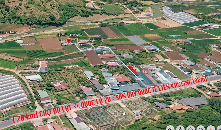 Bán Đất 133m2 có sẵn 76.2 m2 thổ cư giá 1 tỷ tại Xã Hiệp Thạnh - Đức Trọng Sổ Hồng Riêng