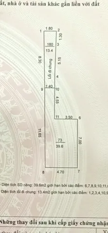 Bán Nhà riêng 46.3m2 có sẵn 39.6 m2 thổ cư giá 9.7 tỷ tại Ngách 46 ngõ 1 Bùi Xương Trạch Phường Khương Đình Quận Thanh Xuân Hà Nội