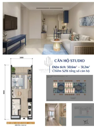 🔥 BÁN CĂN HỘ STUDIO BLANCA CITY – 32,4M² – TẦNG CAO VIEW BIỂN – FULL NỘI THẤT – 1,1 TỶ 🔥