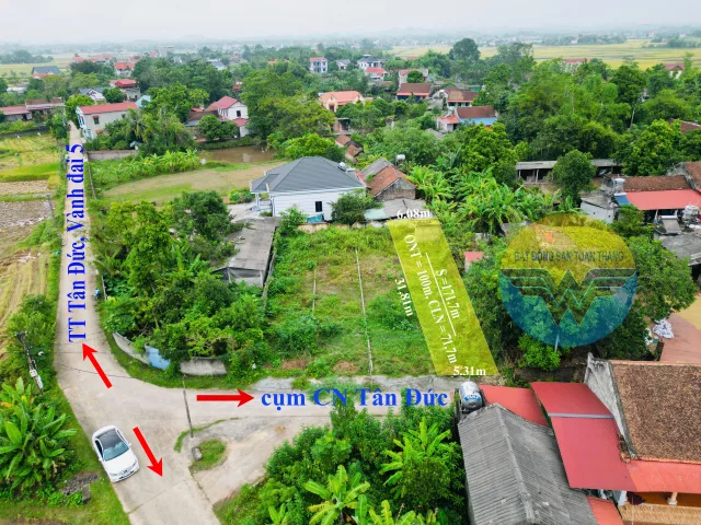 Bán Đất 171m2 có sẵn 100 m2 thổ cư giá 600 triệu tại Xã Tân Đức Huyện Phú Bình Thái Nguyên