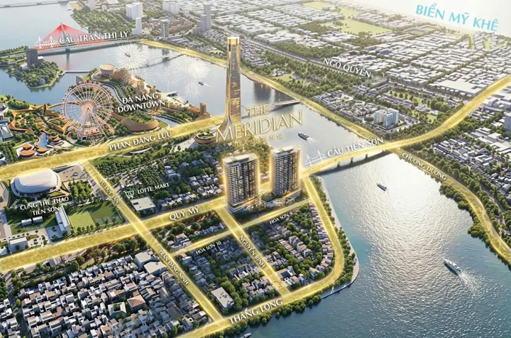 Nhượng CC cao cấp 1PN 61m2 view pháo hoa The Meridian tại Phường Hòa Cường Nam Quận Hải Châu Đà Nẵng