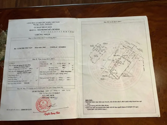 Bán Nhà Mặt Tiền 13B Hồ Hảo Hớn, Cô Giang, Q1