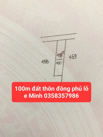 Bán Đất 100m2 có sẵn 100 m2 thổ cư giá 3.5 tỷ tại Xã Phù Lỗ Huyện Sóc Sơn Hà Nội
