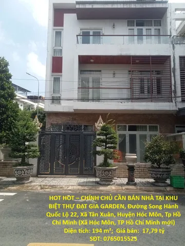 HOT HOT – CHÍNH CHỦ CẦN BÁN NHÀ TẠI  Xã Tân Xuân, Huyện Hóc Môn, Tp Hồ Chí Minh