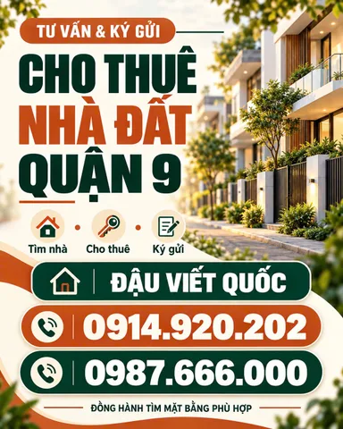 Cho thuê nhà cấp 4 dt 128m2 mặt tiền Đường Nguyễn Duy Trinh, P.Phú Hữu, Quận 9