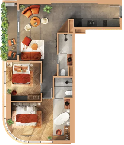Chỉ từ 1ty790 1 Căn hộ chung cư Q-TERRA trung tâm Quy Nhơn vị trí đắc địa biểu tượng mặt biển Tháp Đôi tại 01 Ngô Mây giao full nội thất