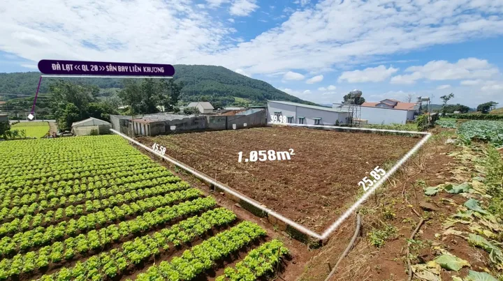 Bán Đất 1058m2 có sẵn 400 m2 thổ cư giá 2.8 tỷ ngay Đức Trọng Lâm Đồng