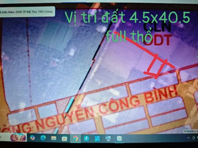 Bán Đất 187m2 có sẵn 187 m2 thổ cư giá 1.1 tỷ tại Xã Trung An Thành phố Mỹ Tho Tiền Giang