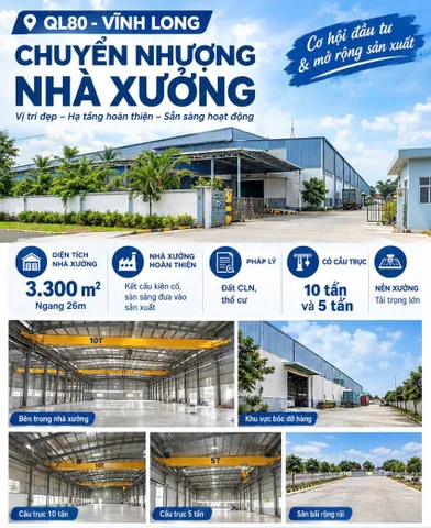 🏭 𝐜𝐡𝐮𝐲𝐞̂̉𝐧 𝐧𝐡𝐮̛𝐨̛̣𝐧𝐠 𝐧𝐡𝐚̀ 𝐱𝐮̛𝐨̛̉𝐧𝐠 𝟑.𝟑𝟎𝟎𝐦² – 𝐪𝐥𝟖𝟎, 𝐯𝐢̃𝐧𝐡 𝐥𝐨𝐧𝐠 35 TỶ