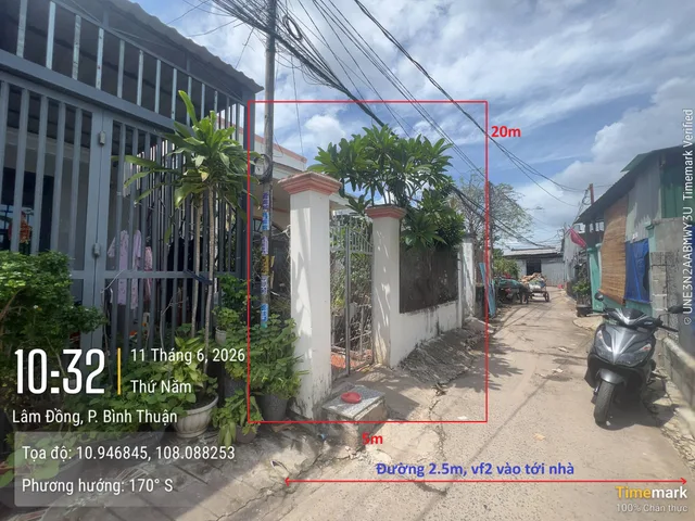 Bán Nhà riêng 100m2 có sẵn 100 m2 thổ cư giá 1.2 tỷ tại 1 Xã Phong Nẫm Thành phố Phan Thiết Bình Thuận