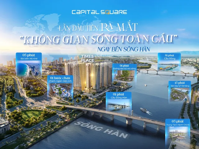 Tập đoàn BRG mở bán tòa Capital Square view trực diện sông Hàn cạnh VinCom, căn 1PN giá chỉ 3,26 tỷ