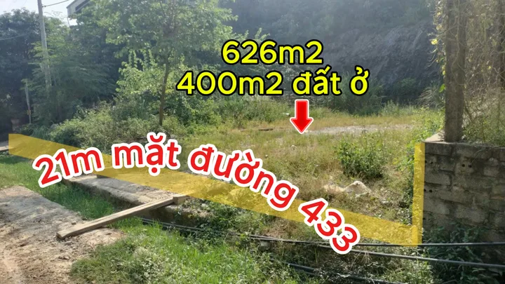 Bán Đất 626m2 có sẵn 400 m2 thổ cư giá 3 tỷ tại Thị trấn Đà Bắc Huyện Đà Bắc Hòa Bình