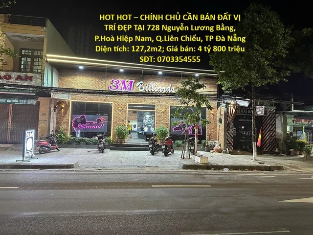 HOT HOT – CHÍNH CHỦ CẦN BÁN ĐẤT VỊ TRÍ ĐẸP TẠI Phường Hoà Hiệp Nam, Q.Liên Chiểu, TP Đà Nẵng