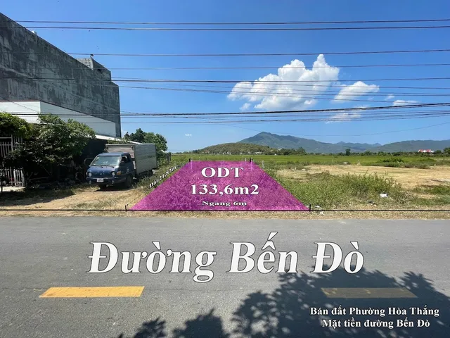 Bán đất Hòa Thắng - 133,6m² full thổ mặt tiền Bến Đò, 1,55 tỷ