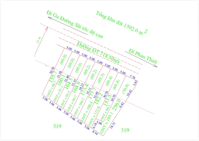 Bán Đất 2080m2 có sẵn 1226 m2 thổ cư giá 8.5 tỷ tại Xã Hàm Mỹ Huyện Hàm Thuận Nam Bình Thuận