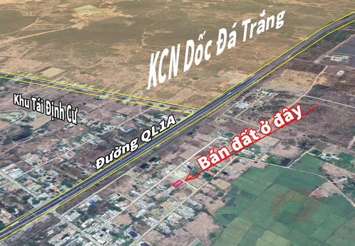 Bán đất Vạn Ninh - 189,6m² full thổ đối diện KCN Dốc Đá Trắng, 1,3 tỷ