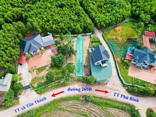 Bán Đất 233m2 có sẵn 71 m2 thổ cư giá 1.65 tỷ tại Xã Tân Thành Huyện Phú Bình Thái Nguyên