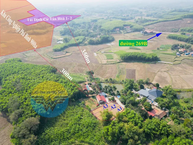 Bán Đất 290m2 có sẵn 75 m2 thổ cư giá 450 triệu tại Xã Tân Thành Huyện Phú Bình Thái Nguyên