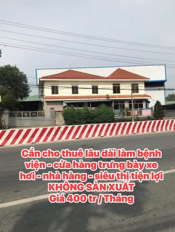 Cho thuê Kho, nhà xưởng,mặt bằng kinh doanh,showroom....6000m2 giá 400 triệu tại đường Đại Lộ Bình Dương Phường Lái Thiêu Thị xã Thuận An Bình Dương