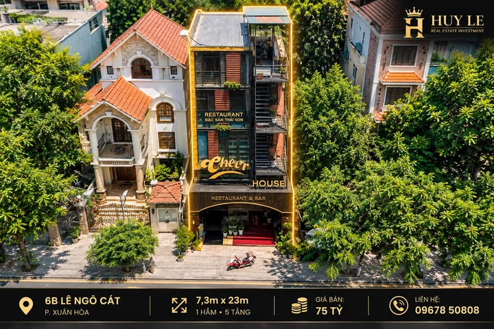 * Mặt tiền 6 Lê Ngô Cát * - 7,3m x 23m - 1 hầm 5 tầng - thang máy