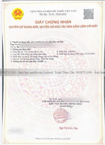 Bán Đất 663m2 có sẵn 120 m2 thổ cư giá 1.35 tỷ tại Xã Suối Đá Huyện Dương Minh Châu Tây Ninh