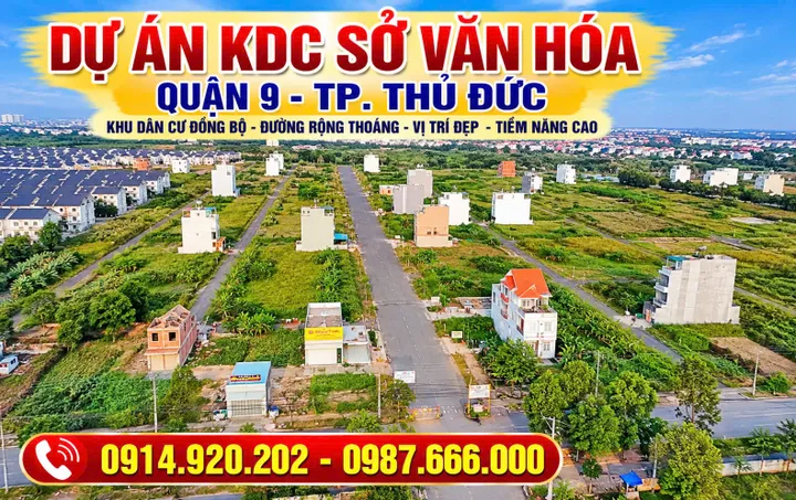 Bán đất KDC Sở Văn Hóa, Phú Hữu, TP Thủ Đức, lô F, DT 6x15m, giá 129 tr/m2, mặt tiền đường Liên Phường