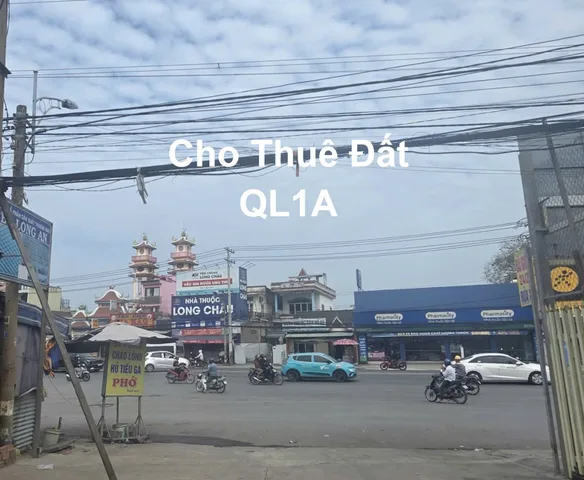 Cho thuê Đất 3 MẶT TIỀN QUỐC LỘ 1A thổ cư 100% Bến Lức Long An