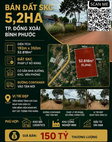 Còn thương lượng khi gặp khách thiện chí. Cho thuê Kho, nhà xưởng 2000m2. Diện tích đất 5,2 hecta