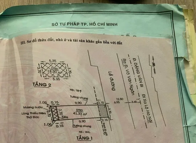 Bán nhà phố 263 Đặng Văn Bi, P. Trường Thọ, TP. Thủ Đức