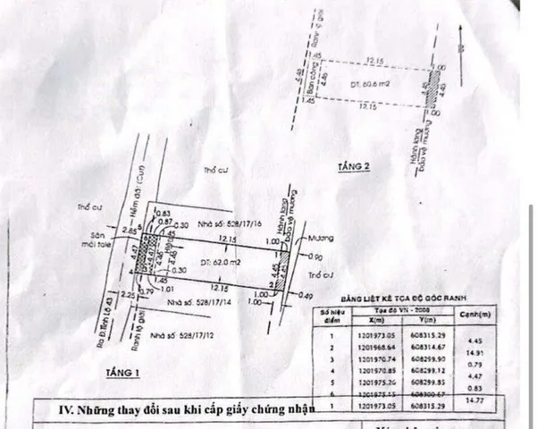 Bán nhà phố 528/17/14a Tô Ngọc Vân, P. Tam Bình, TP. Thủ Đức
