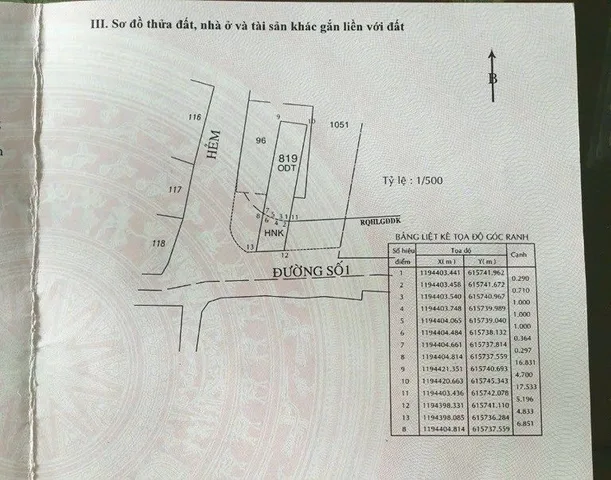 Bán nhà phố 819 đường 1, P. Long Trường, TP. Thủ Đức