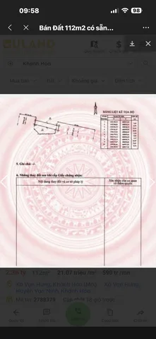 Bán Đất 112m2 có sẵn 50 m2 thổ cư giá 2.36 tỷ tại Xã Vạn Hưng Huyện Vạn Ninh Khánh Hòa